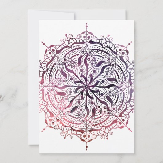 Chic Mandala Mehndi Ceremony Wedding Uitnodiging (Achterkant)