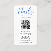 Chic Manicurist Stylish Nail Technician QR Code Visitekaartje (Achterkant)