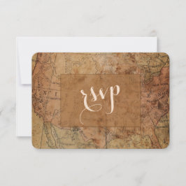 Chic  Map Destination Wedding RSVP