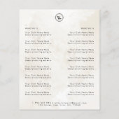 Chic Marble Elegant Restaurant Takeout Menu & Logo (Achterkant)