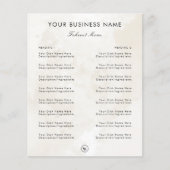 Chic Marble Elegant Restaurant Takeout Menu & Logo (Voorkant)