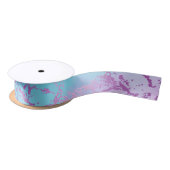 Chic Marble | Glitzy Glam Paars Violet Blauw Ombre Satijnen Lint (Spoel)
