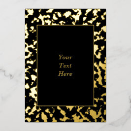 Chic Marble Gold Foil Blank Invitation Kaart