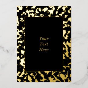 Chic Marble Gold Foil Blank Invitation Kaart