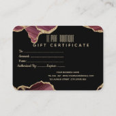 Chic Marble Gold Glitter Kortingskaartje (Achterkant)