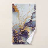 Chic Marble Gold Grey Paarse Agaat badhanddoek Bad Handdoek (Handdoek)