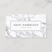 Chic Marble Makeup Artist Visitekaartje (Voorkant)