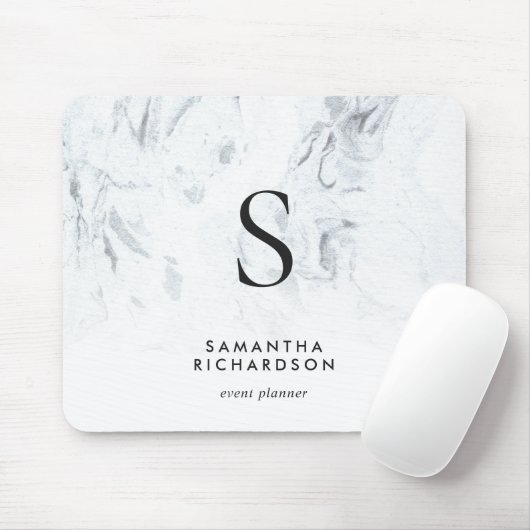 Chic Marble Monogram Muismat (Met muis)