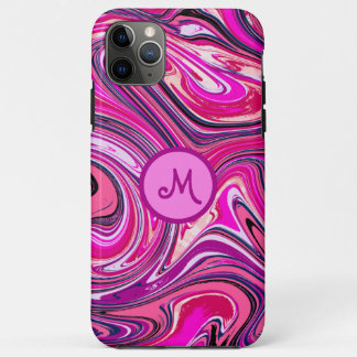 Chic Marble Swirl Monogram Case-Mate iPhone Case