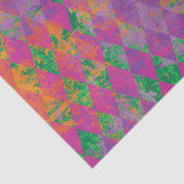 Chic Mardi Gras Paarse gouden harlekijnpatroon Tissuepapier (Detail)