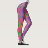Chic Mardi Gras Paarse Harlekijnpatroon Leggings (Rechts)