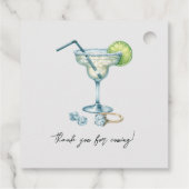 Chic Margaritas en het Huwelijk Vrijgezellenfeest Bedankjes Labels (Achterkant)