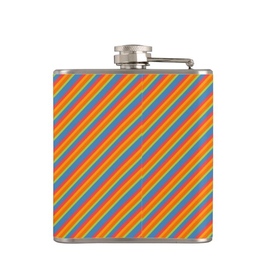 Chic Marigold Medley Striped Hip Flask Heupfles (Achterkant)