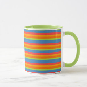Chic Marigold Medley Striped Ringer Coffee Mok