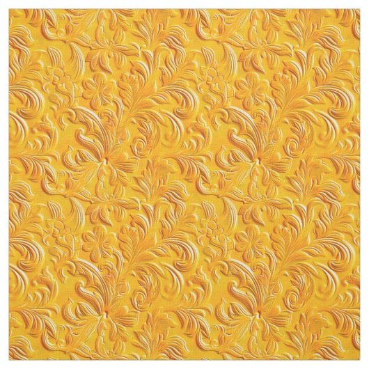 Chic marigold tooled leather  stof (Swatch)