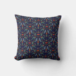 Chic marine blauw Heron Pond Heritage Revival Kussen