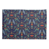Chic marine blauw Heron Pond Heritage Revival Kussensloop (Achterkant)