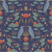 Chic marine blauw Heron Pond Heritage Revival Sticker (Voorkant)