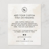 Chic Marmer Aangepast Zakelijk Logo & Sociale Medi Flyer (Voorkant)