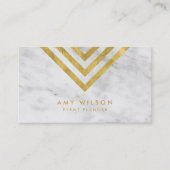 Chic marmer en faux goud geometrische visitekaartje (Voorkant)