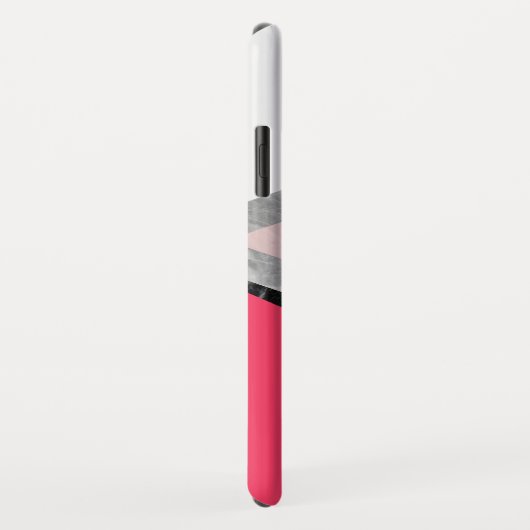 Chic marmer gelaagde geometrische Case-Mate iPhone case (Achterkant/rechts)