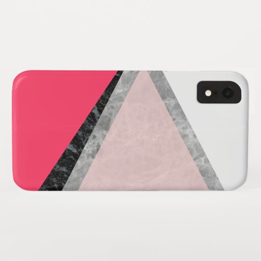 Chic marmer gelaagde geometrische Case-Mate iPhone case (Achterkant (horizontaal))