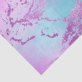 Chic Marmer | Glitzy Glam Paars Violet Blauwe Ombr Tissuepapier (Detail)