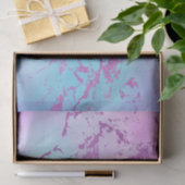 Chic Marmer | Glitzy Glam Paars Violet Blauwe Ombr Tissuepapier (Geschenk)