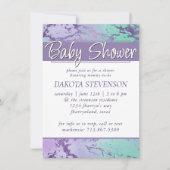 Chic Marmer | Lavendel Paars en Mint Groen Kaart (Voorkant)