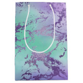 Chic Marmer | Lavendel Paars en Mint Groen Medium Cadeauzakje (Voorkant)