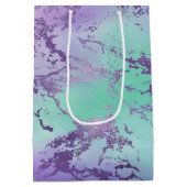 Chic Marmer | Lavendel Paars en Mint Groen Medium Cadeauzakje (Achterkant)
