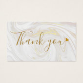 Chic Marmeren Bedankt voor het Winkelen Kortingkaa Visitekaartje (Voorkant)