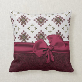 Chic Maroon Damask Pillow Kussen
