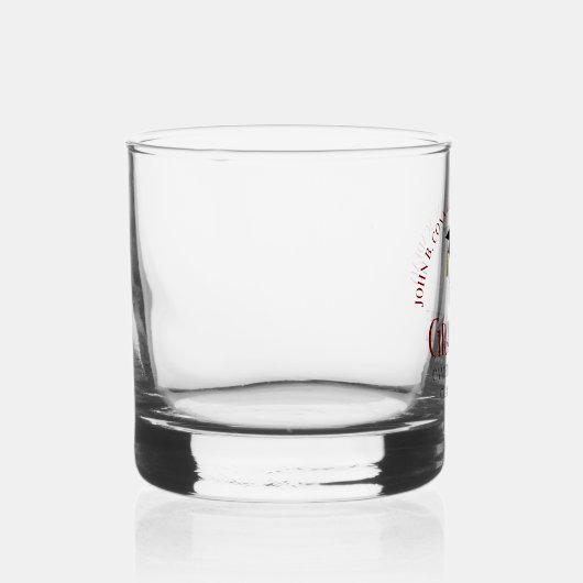 Chic Maroon Dental School Custom Afstuderen Whisky Glas (Rechts)