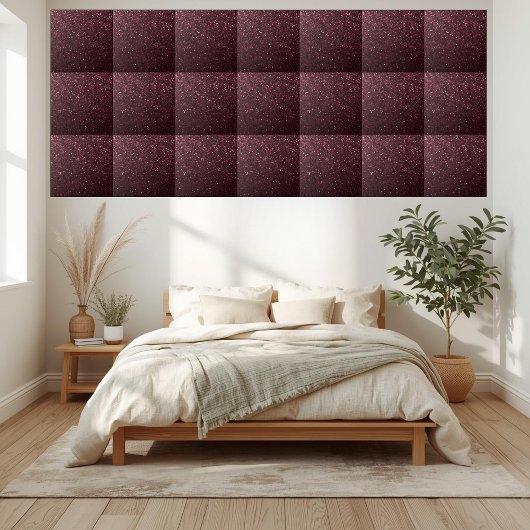 Chic Maroon Glitter Shimmering Floor Backsplash Tegeltje