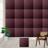 Chic Maroon Glitter Shimmering Floor Backsplash Tegeltje