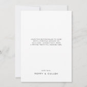 Chic Married en Bright kerstfoto Dank je Feestdagenkaart (Achterkant)