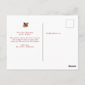 Chic Married en Merry Foto met Kerstmis Poinsettia Briefkaart (Achterkant)