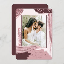 Chic Marsala Abstracte foto Verfpenseel