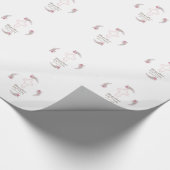 Chic Marsala Maroon Floral Girl Baptisme Cadeaupapier (Hoek)