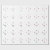 Chic Marsala Maroon Floral Girl Baptisme Cadeaupapier (Vlak)