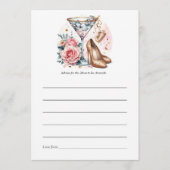 Chic Martini Cocktail Baby shower Advieskaart (Voorkant)