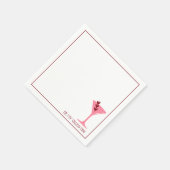 Chic Martini Valentijn’s Day Roze & Rode Cocktail Servet (Hoek)