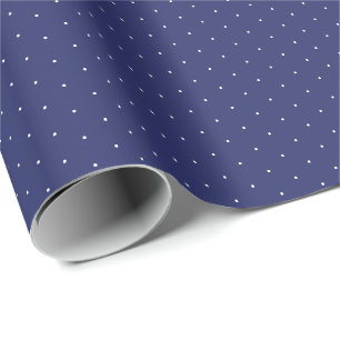Chic marvy blue white minuscule polka stipt schatt cadeaupapier