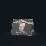 Chic Mason Jar & Chalkboard bedankkaart<br><div class="desc">Producten in de Little Bayleigh winkel.</div>