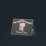 Chic Mason Jar & Chalkboard bedankkaart<br><div class="desc">Producten in de Little Bayleigh winkel.</div>