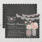 Chic Mason Jar & Chalkboard Vrijgezellenfeest uitn Kaart (Voorkant / Achterkant)