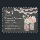 Chic Mason Jar & Chalkboard Vrijgezellenfeest uitn Kaart<br><div class="desc">Producten in de Little Bayleigh Store.</div>