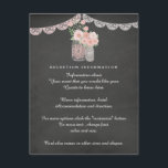 Chic Mason Jar & Chalkboard Weddenschapskaart Informatiekaartje<br><div class="desc">Producten in de Little Bayleigh Store.</div>