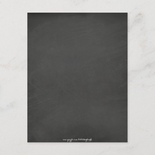 Chic Mason Jar & Chalkboard Wedding Insert kaart (Achterkant)